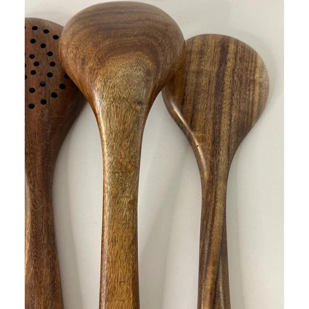 7 Piece Teak Tilly‎ Utensils Spoons Whisk NWOT